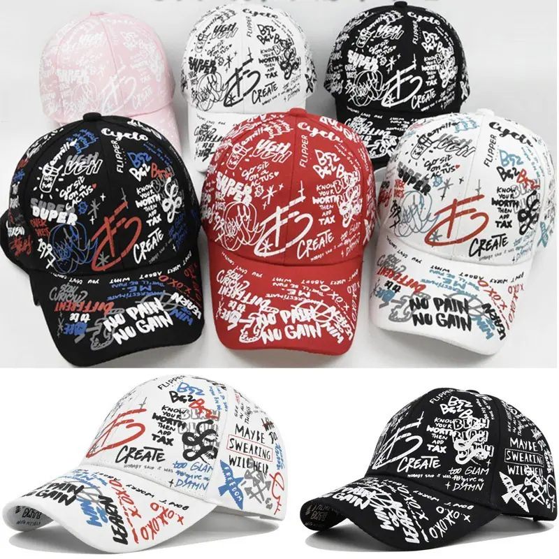 Unisex Graffiti Baseball Cap Herren Damen Hip Hop Snapback Freizeit Sonnenhut 5