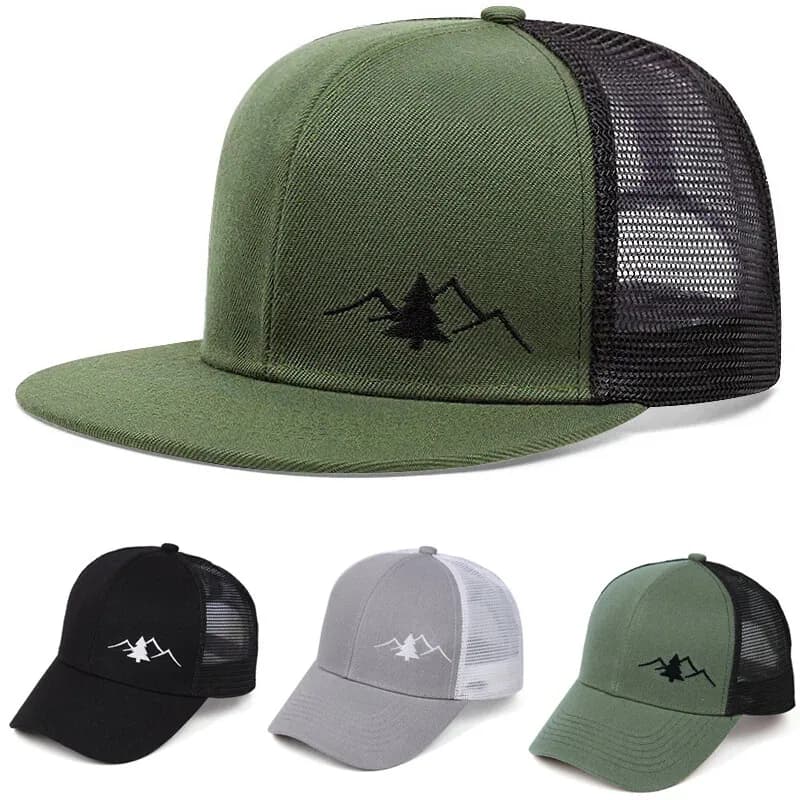 Unisex Herren Damen Trucker Mesh Baseball Mütze Hip Hop bestickt Snapback Cap