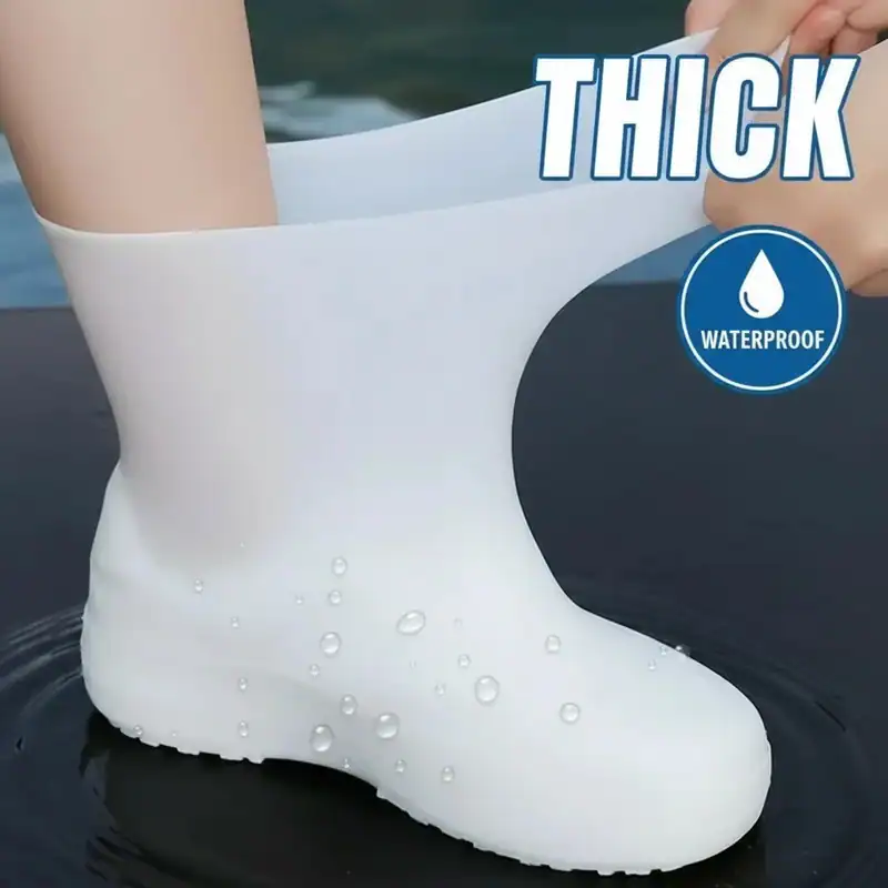 Wasserdichte Regen Überschuhe Outdoor Antirutsch Stiefelschutz Wiederverwendbar