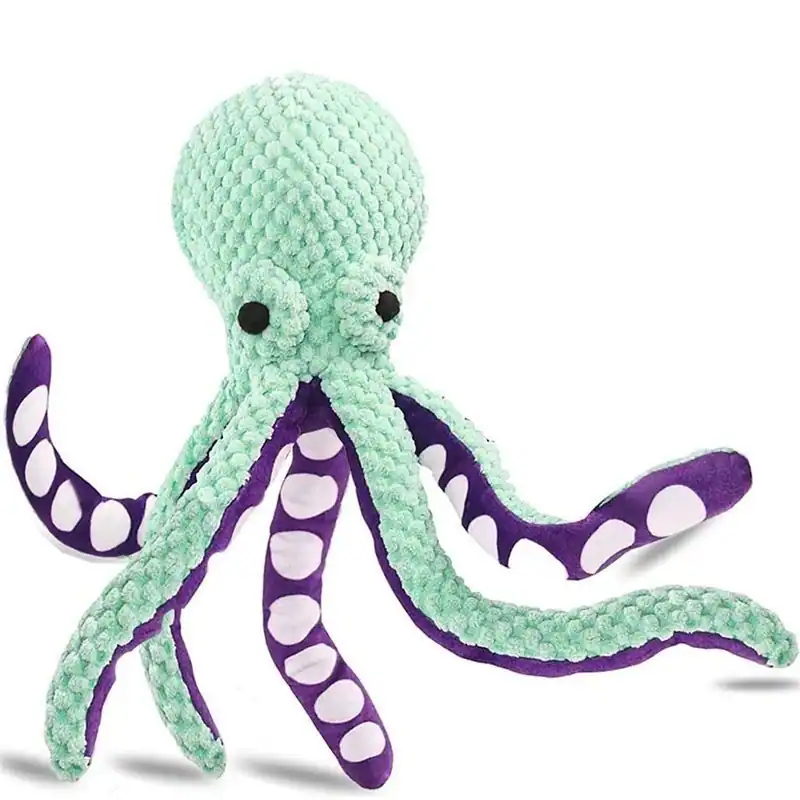 Plüsch Oktopus Hund Kauspielzeug Sound interaktiver Langeweile Begleiter für