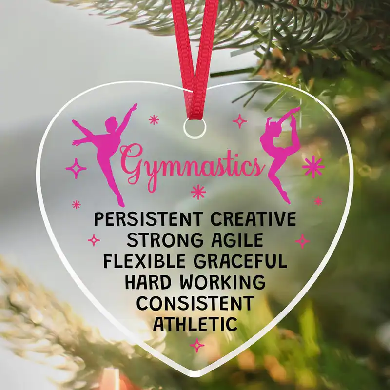 Gymnastik Geschenke für Mädchen Acryl Ornament Geschenke für Gymnastikliebhaber