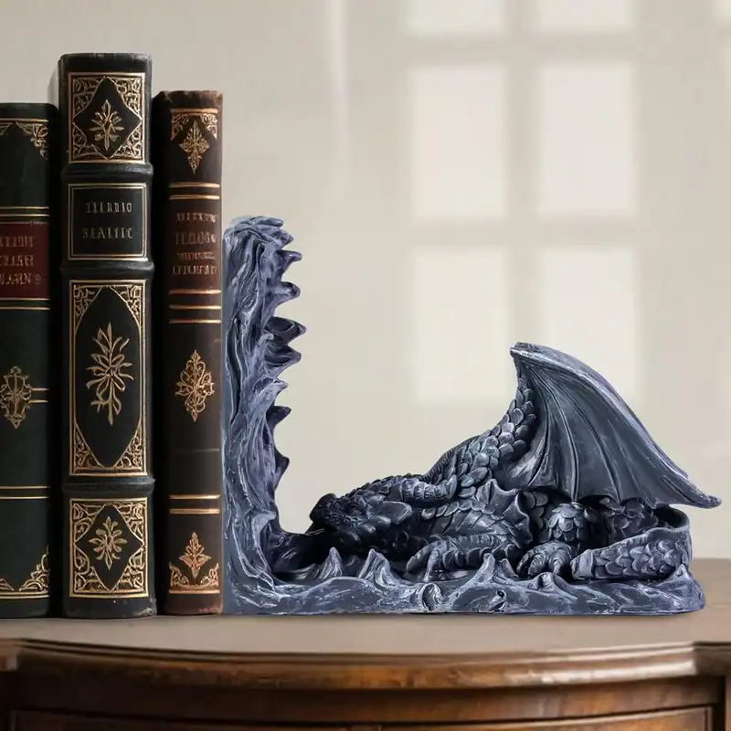 Vintage Gothic Drachen Buchstützen Deko Drache Buchstützen