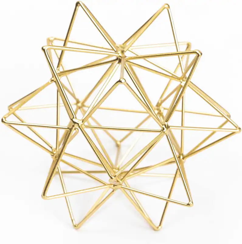 Metall Geometrische Tischplatte Dekor, 3D Metall Geometrische Skulptur