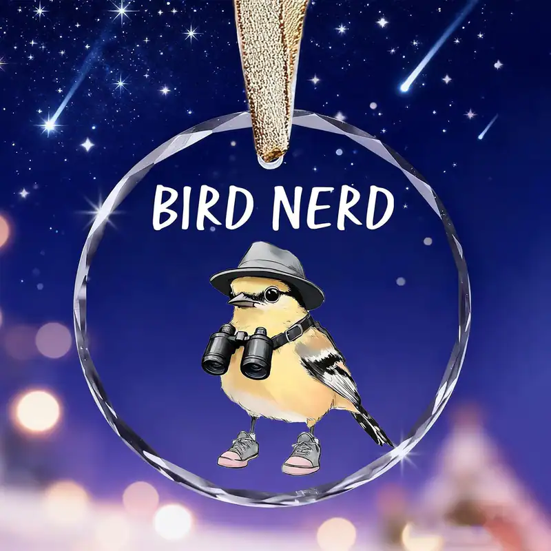 Glas Vogelschmuck für Weihnachtsbaum - Vogel Weihnachtsschmuck, lustige Vögel