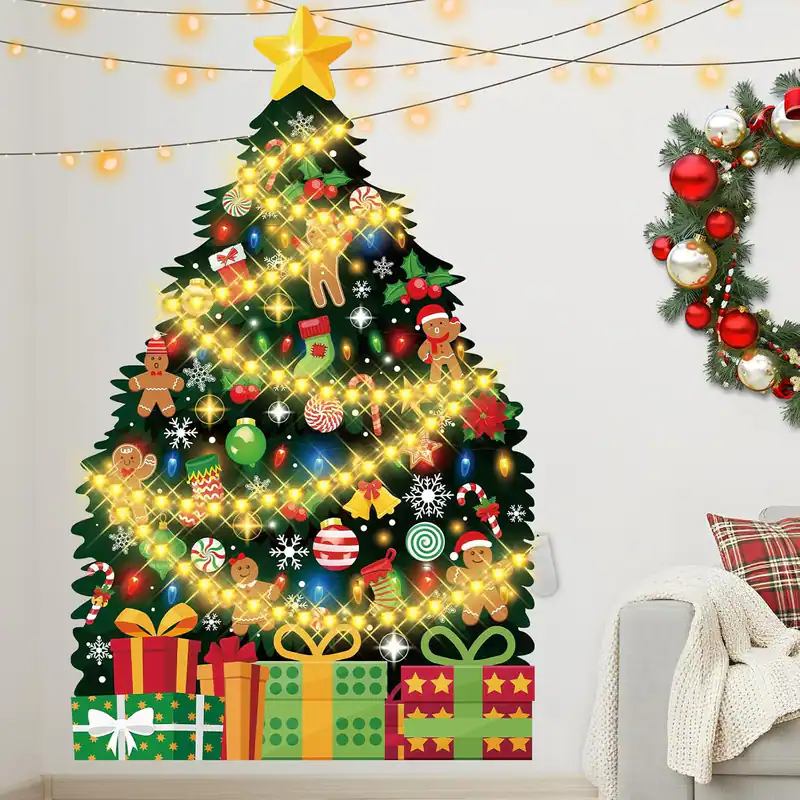 51 x 31 Zoll Weihnachtsbaum Pinnwand Dekoration Papier Weihnachtsbaum mit L