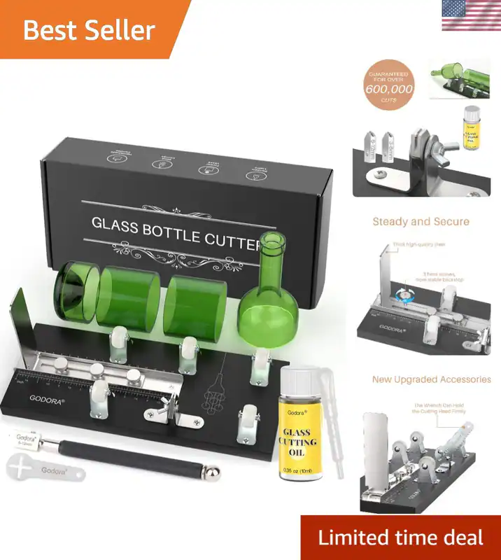 Glasflaschenschneider Set mit Schneidöl DIY Glasflasche Schneidwerkzeug Kit