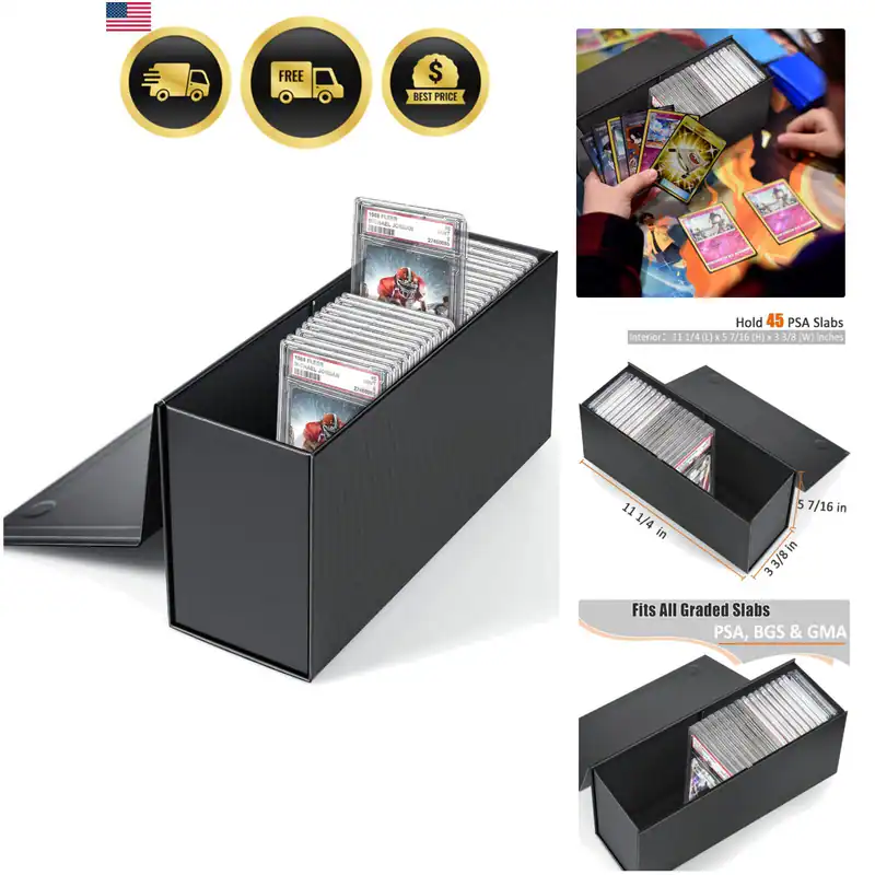 PSA Graded Card Storage Box, PSA Graded Card Storage Holder Container Slabs B...