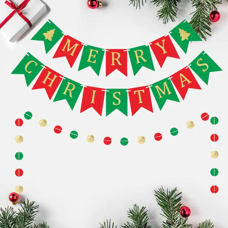 Frohe Weihnachten Banner, Frohe Weihnachten Party Deko Banner, Weihnachtsbanne