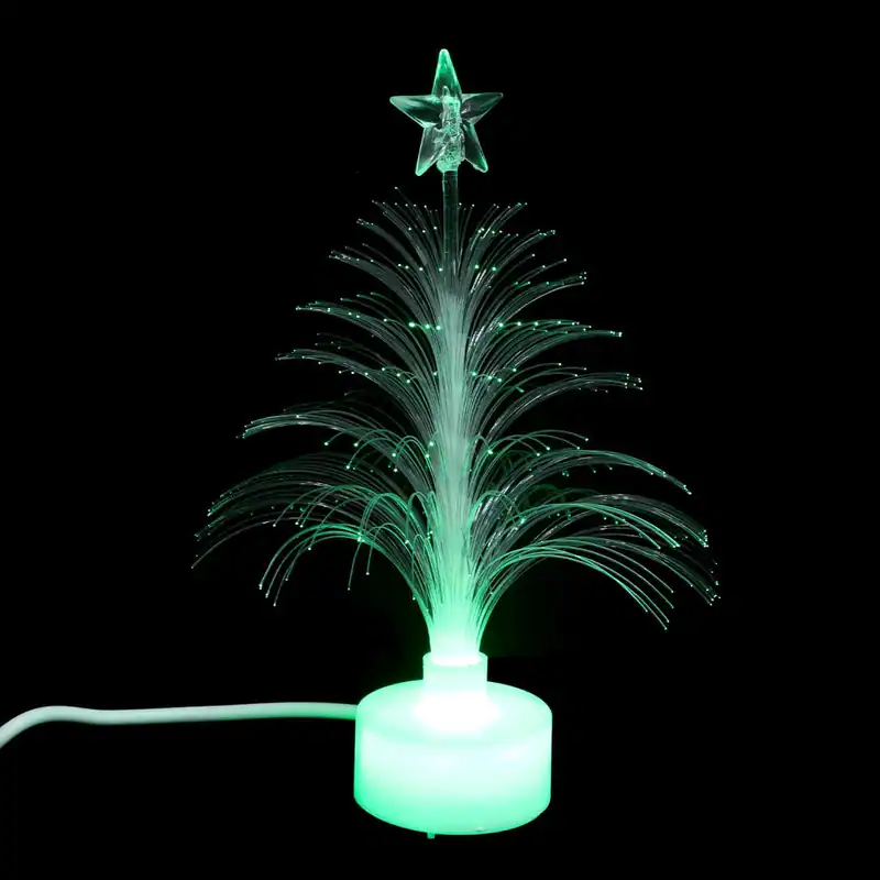Mini LED Glasfaser Weihnachtsbaum, USB betrieben Farbwechsel Nachtlicht, 4.