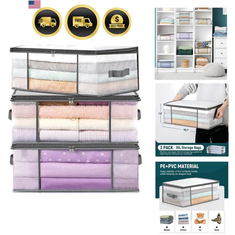 Kleidung Aufbewahrungstaschen 3 Stück Große Kapazität Schrank Organizer Taschen