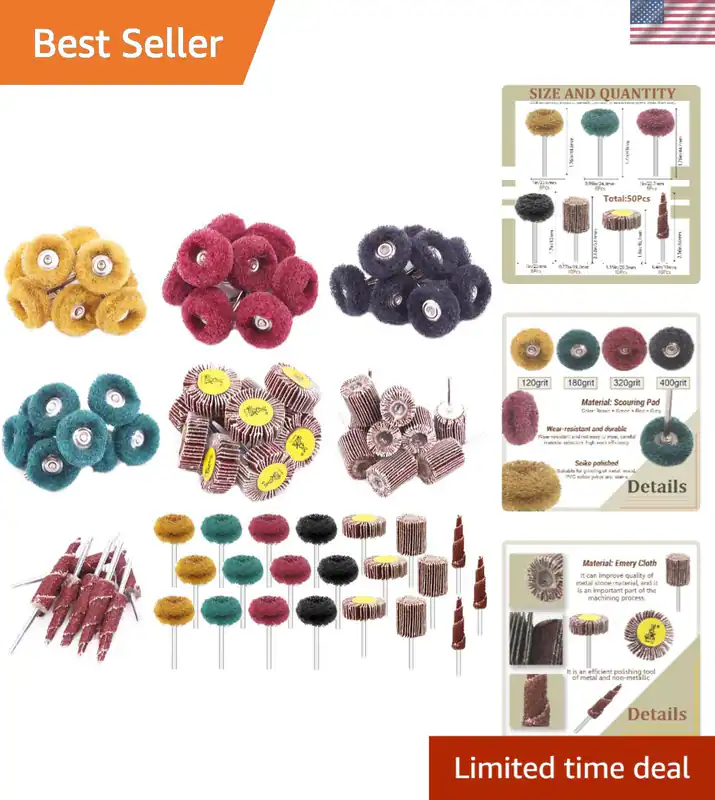 Fächerschleifscheiben-Set 50-teilig 80 120 180 320 400 Körnung Schleifen