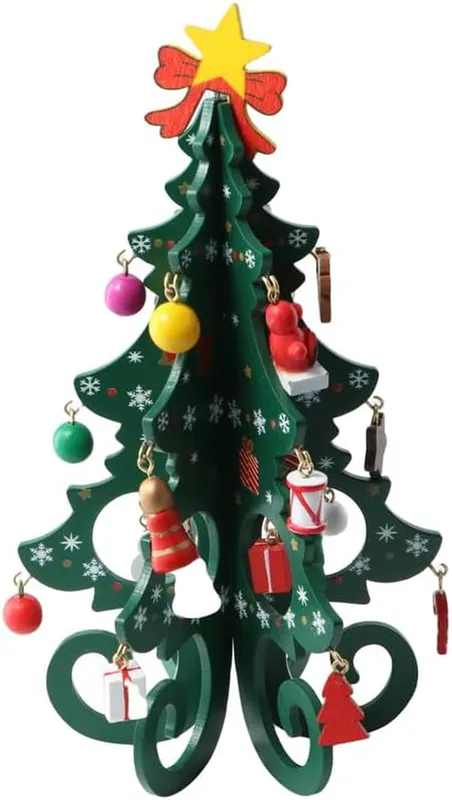 Miniatur Weihnachtsbaum Schreibtisch Holz Christbaumschmuck Weihnachten