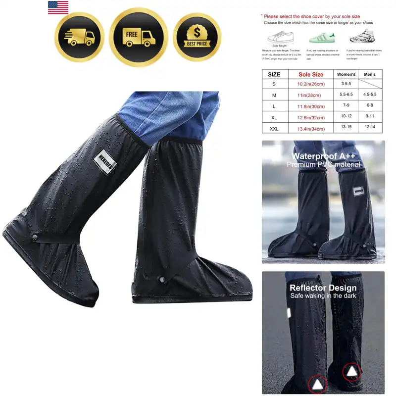 Wasserdichte Überschuhe, wiederverwendbare & faltbare Regenstiefel