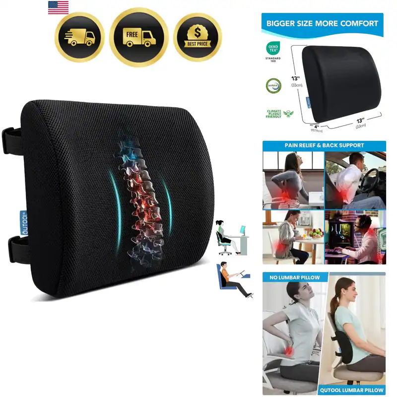 Lordosenstützkissen für Bürostuhl Auto Rückenkissen Memory Foam