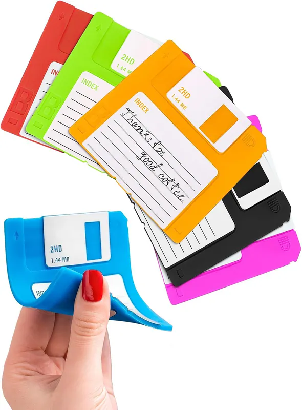 6 Stück Retro Floppy Untersetzer für Schreibtisch, 3,54 Zoll x 3,54 Zoll,