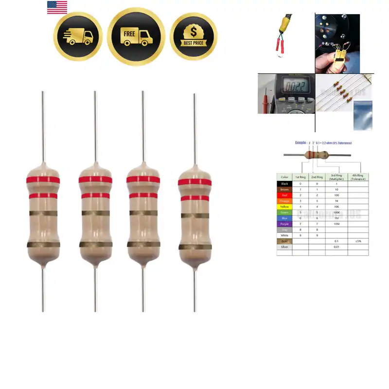 2,2 Ohm Widerstand 1/4 W 0,25 Watt 5% Toleranz, 2,2 Ohm Widerstand Airbag