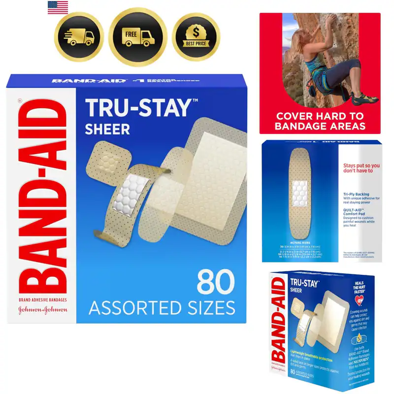 Pflaster Marke Tru-Stay transparente Streifen selbstklebende sterile Bandagen