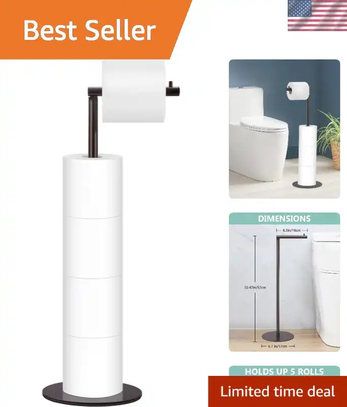 Toilettenpapierhalter Ständer Modern Bad Aufbewahrung Freistehend Bronze