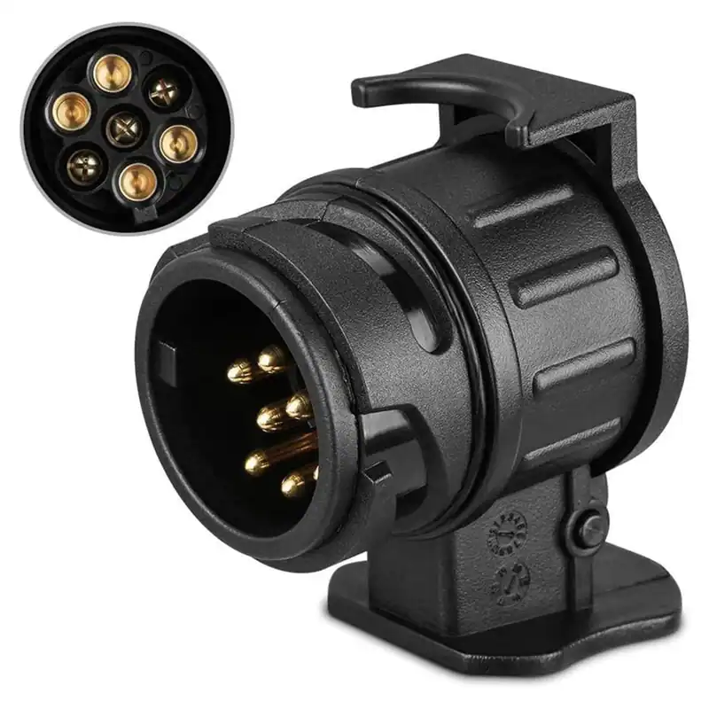 13 auf 7 polig Anhänger LKW Elektro Zug Wandler Deichsel Stecker Adapter