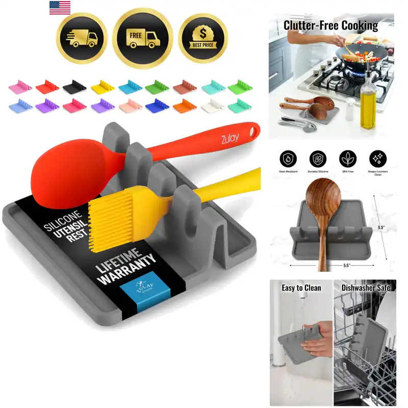 Löffelablage für mehrere Utensilien Hochhitzebeständiges Silikon-Tropfpad,