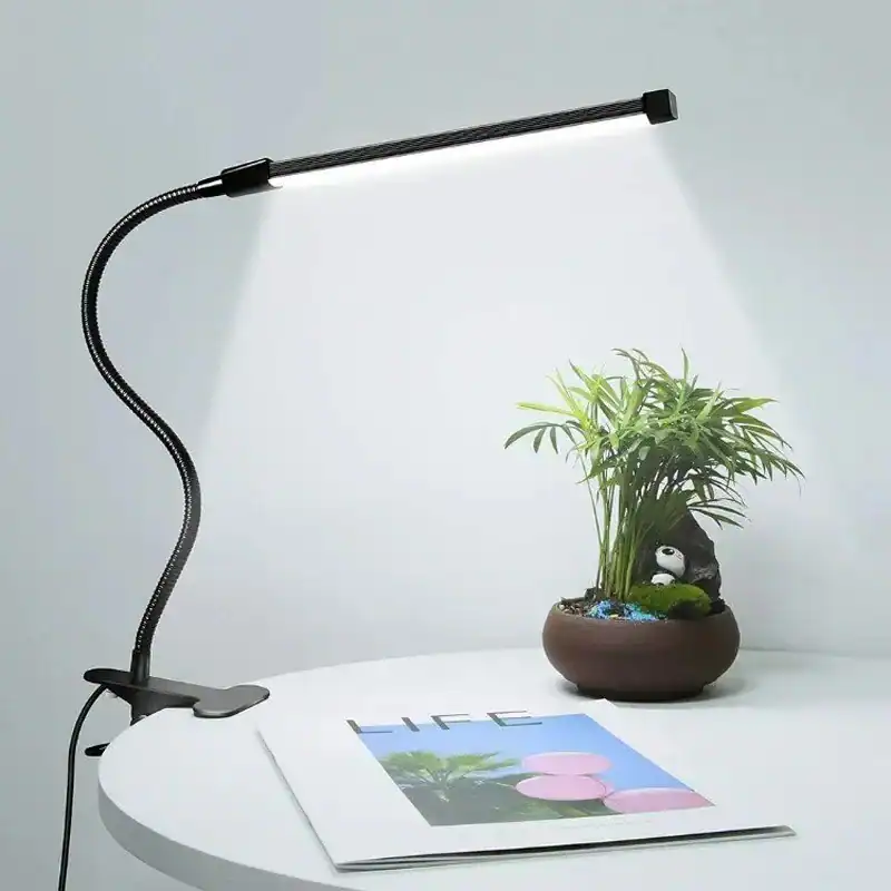 USB Clip On Schreibtischlampe Flexible Klemm Leselampe LED Bett Tisch Nachttisch