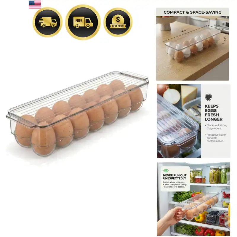 Kühlschrank Eimer Eierhalter für Kühlschrank, 14 Eier Vorratsbehälter mit