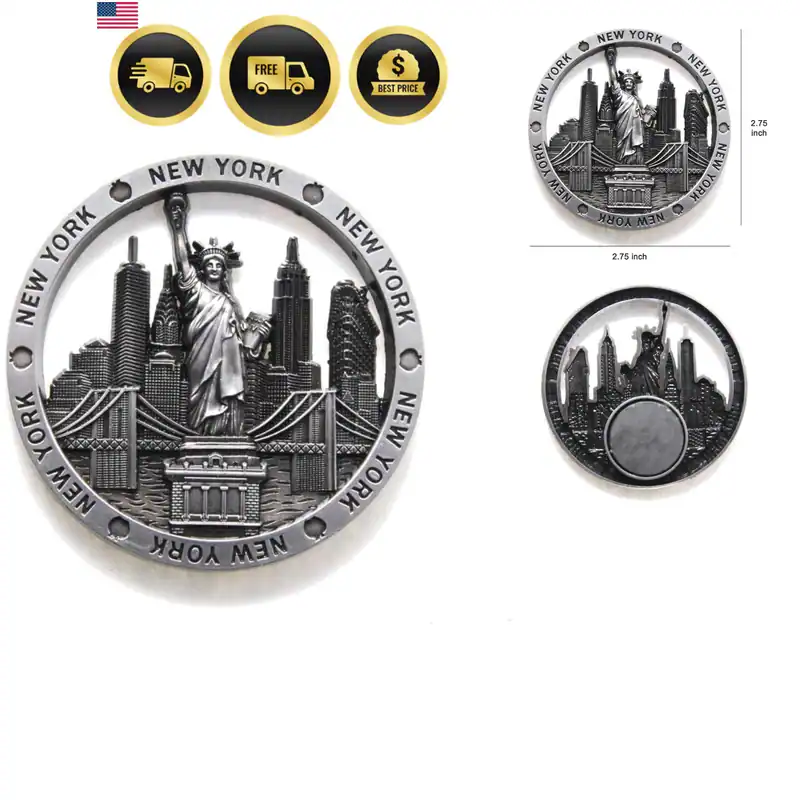 Farbe kann variieren. New York Souvenir Metall Kühlschrank NY Öffner Magnet -