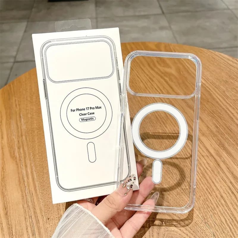 Original MagSafe Magnetic Wireless Charging Case Clear Backcover für iPhone 17