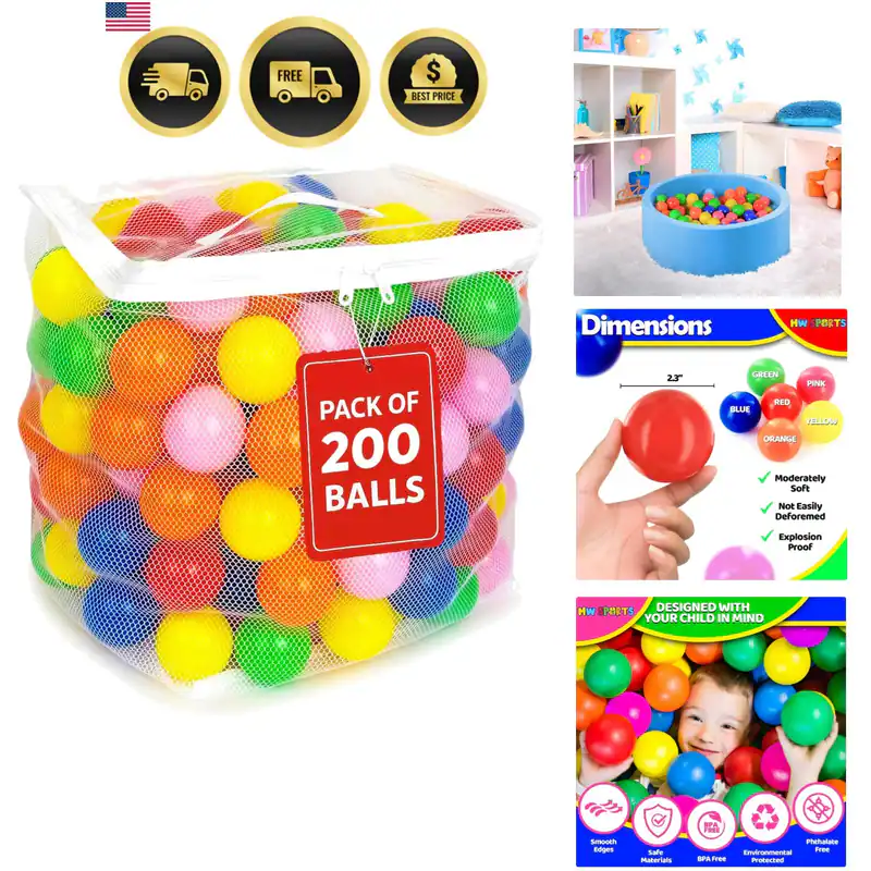 Bällebad Bälle für Kinder und Kleinkinder, Kunststoff Quetschfest, Phthalat &