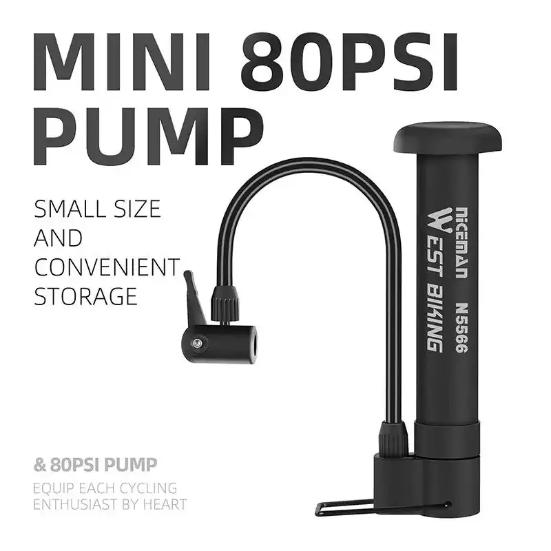 Fahrrad Standpumpe 80Psi mit Manometer Fahrradpumpe Luftball Fahrradpumpe