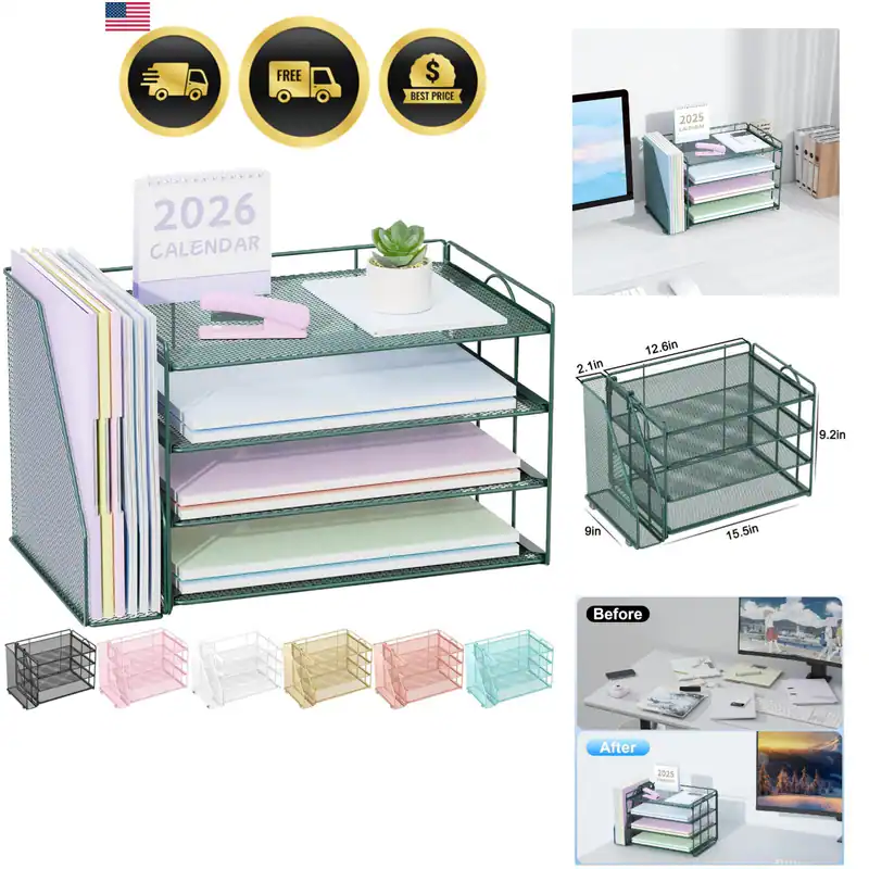 Papier Organizer, Schreibtisch Organizer und Zubehör für Schreibtisch mit Datei