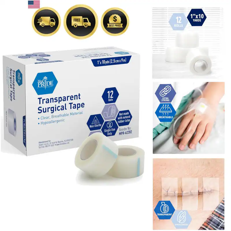Hypoallergenes selbstklebendes chirurgisches Klebeband 12er Pack Atmungsaktiv