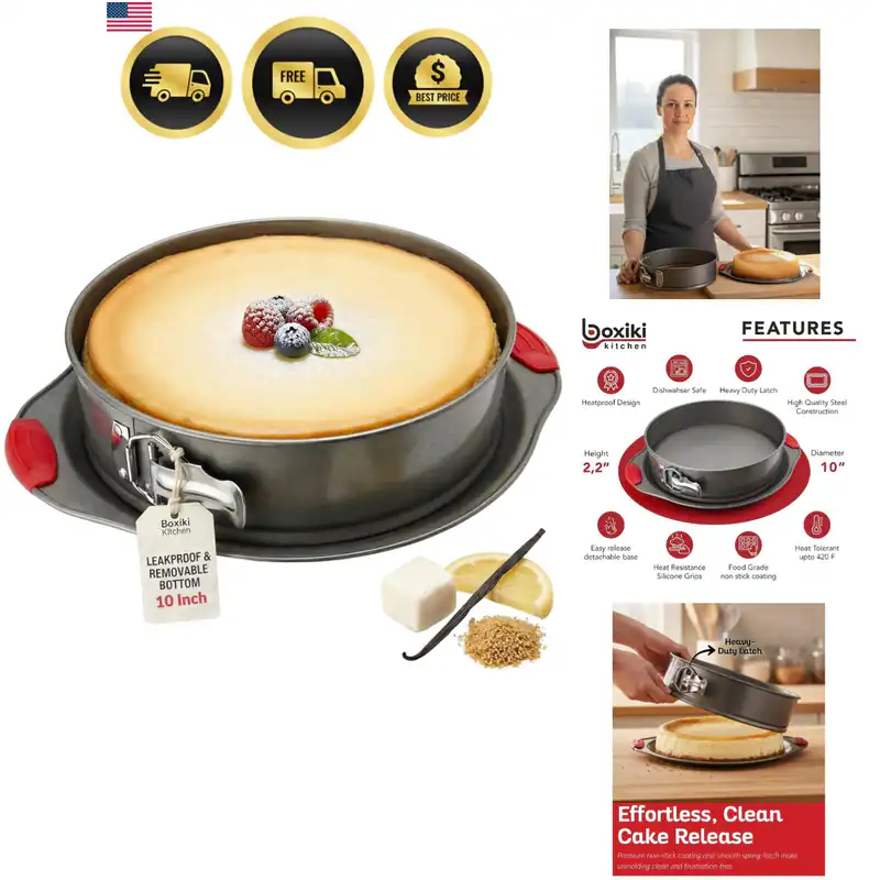 10 Zoll Antihaft Springform, Professionelle Springform und Käsekuchen Baki...