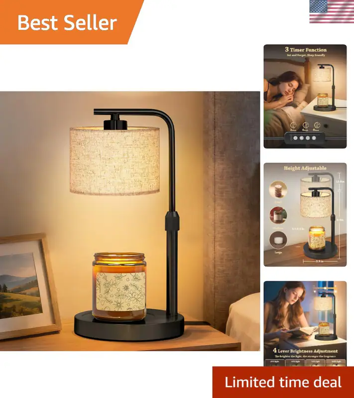 Kerzenwärmer Lampe mit Timer Dimmer höhenverstellbar sicher Wohndeko
