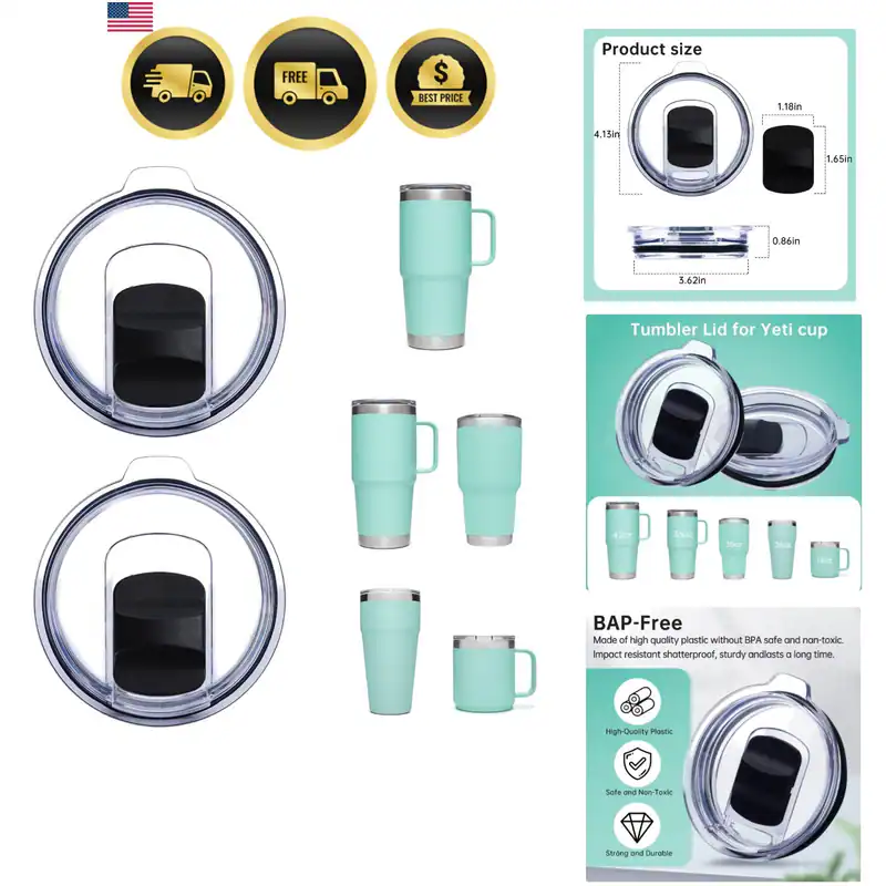 2 Stück Becher Deckel für YETI, Deckel kompatibel mit YETI 42/35 oz Becher mit