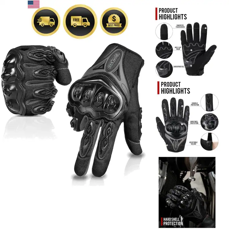 Motorradhandschuhe Vollfinger robust für Rennrad Sommer Frühling Powe...
