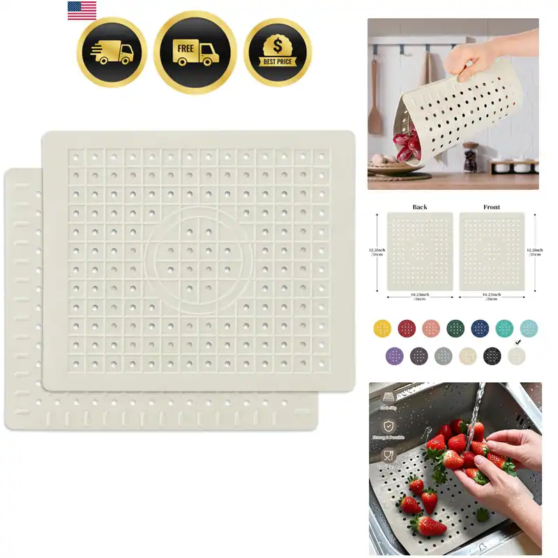 Küche Spüle Matte, 12" x 10" Geschirr Trocknen Matte, Spüle Schutz Matten für