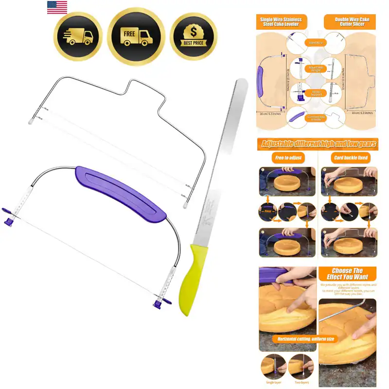 3 Stück Küche Backen Werkzeuge, Verstellbare Kuchen Richtmaschinen, Doppel