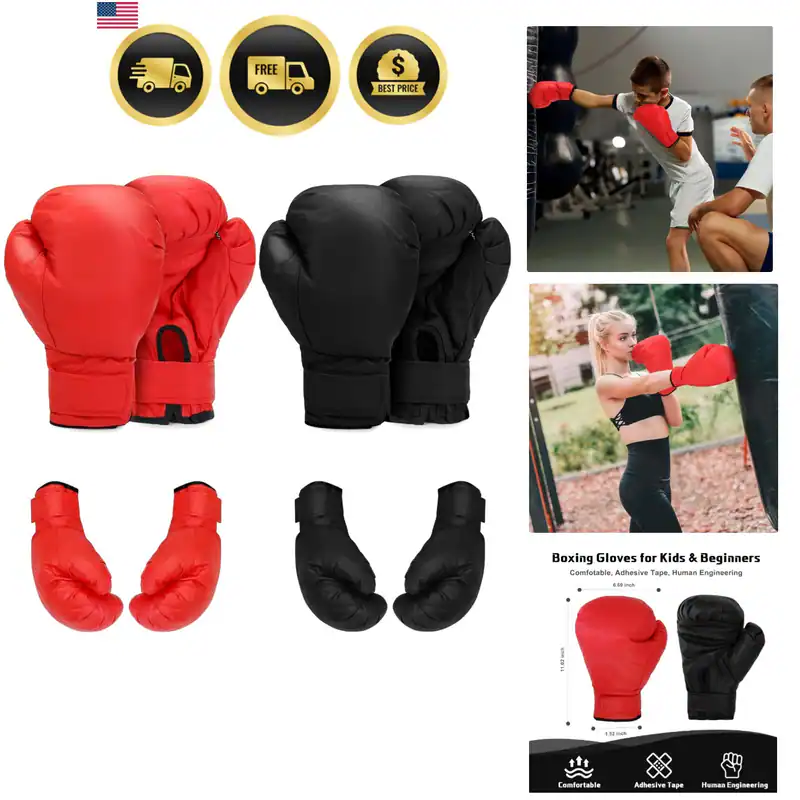 2 Paar Boxhandschuhe für Anfänger & Kinder, Boxtrainingshandschuhe geeignet f...