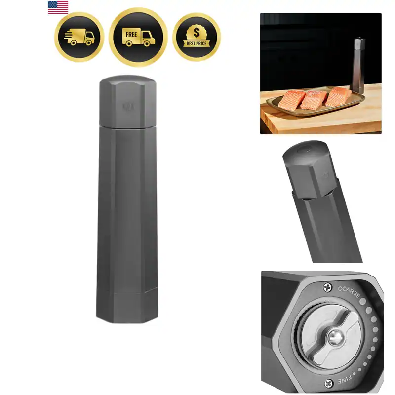 HexMill Salzmühle, Profiqualität Schwerlast, nachfüllbar, Aluminiumpistole...