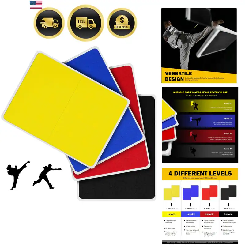 4 Stück Zerbrechliche Bretter Kampfsport, Karate Breaking Boards Rebreakable