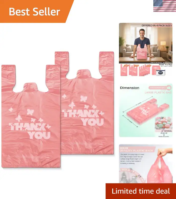 Rosa Dankeschön Taschen 100 Stück T-Shirt Taschen Lebensmittel zum Mitnehmen