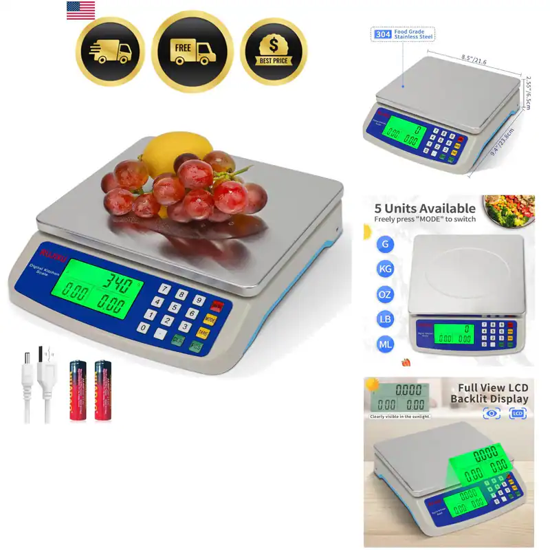 Große Digitale Küchenwaage 30KG Kommerzielle Lebensmittelwaage 66LB zum Backen