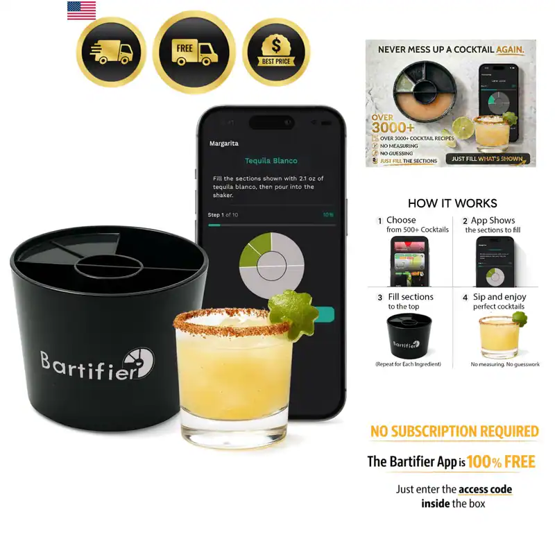 Cocktail Maker - Machen Sie 3000+ Cocktails mit dem App-geführten Getränkemixer