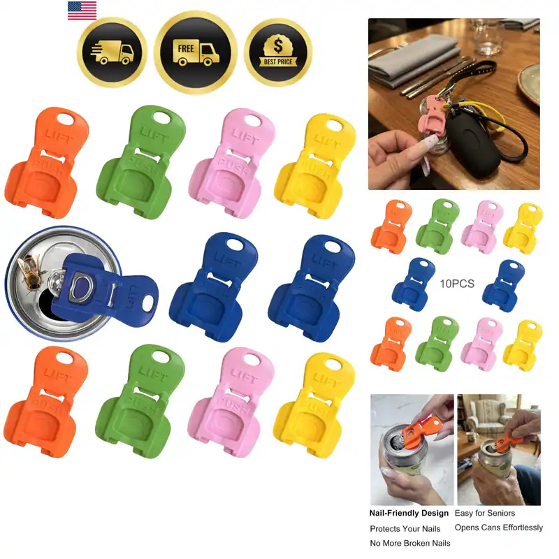 Soda Dosenöffner Set, 10 Stück Easy Tab Öffner und Getränkeschutz mit