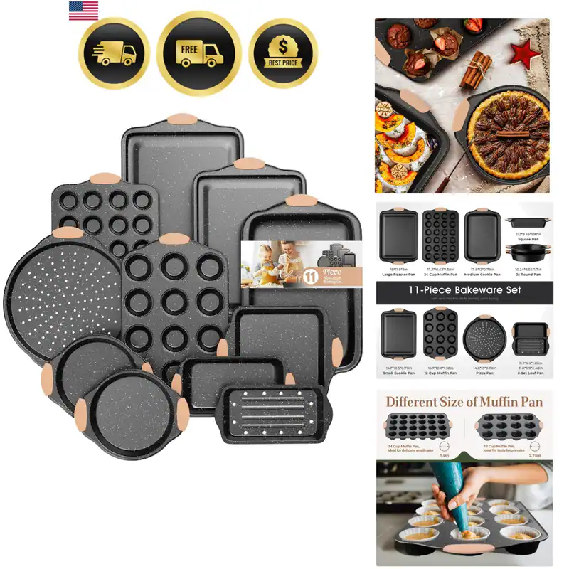 11-teiliges Backformen Set, Antihaft Backformen Sets, Ofenformen zum Backen mit