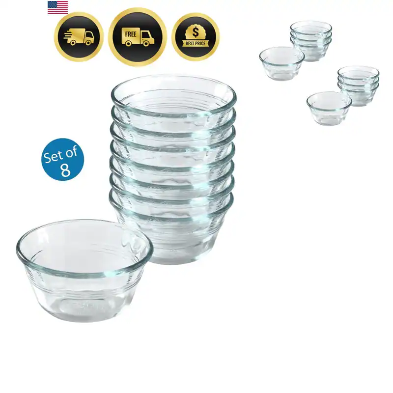 Backformen Klar Puddingbecher, 8er Set, 6 Unzen