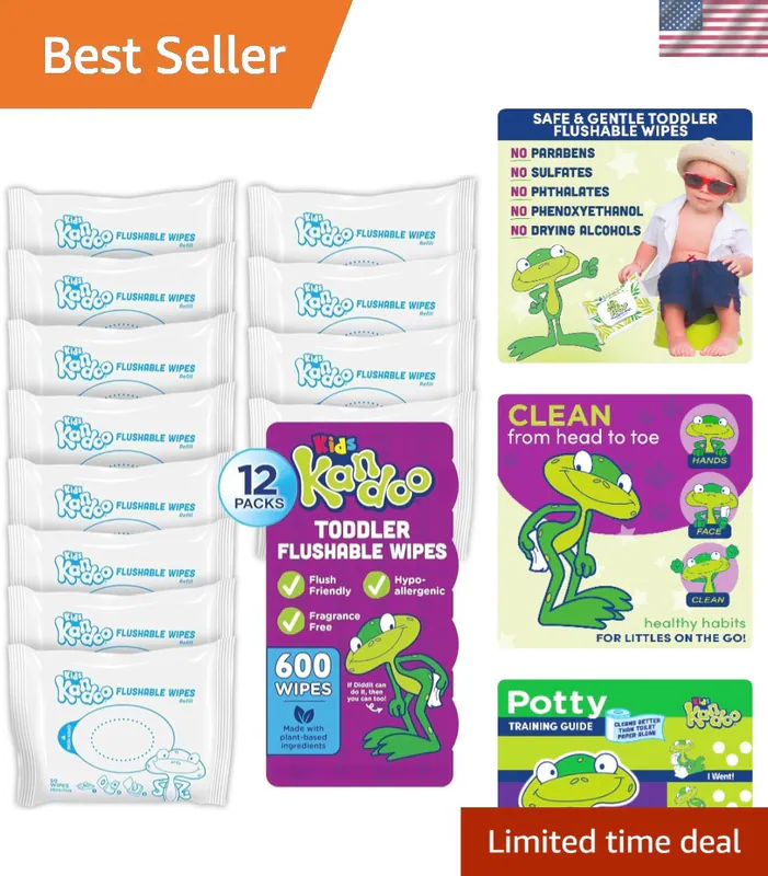 Baby Kinder Spülbare Tücher Sensitive unparfümiert hypoallergen 12er Pack