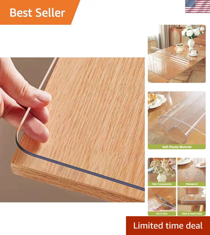 Klar Tischschutz 36x60 Zoll Wasserdicht PVC Schreibtisch Abdeckung für Esszimmer