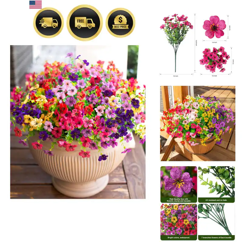 Künstliche Blumen für Outdoor Indoor Garten Home Dekoration, Kunstblume Dai...
